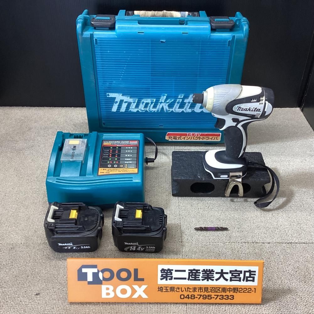 【中古】makita/マキタ TD130DRFXW 14.4V充電式インパクトドライバ【203】