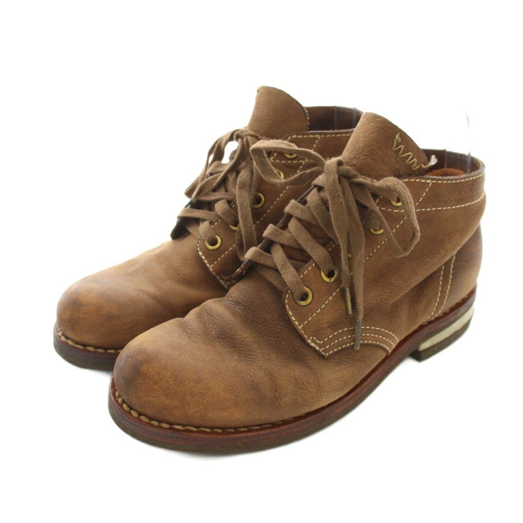ビズビム VISVIM ショートブーツ スエード レザー 3 ブラウン レースアップ /YM