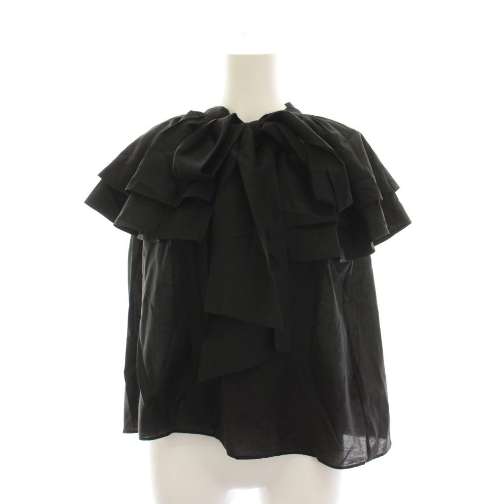 エイミーイストワール eimy istoire RIBBON CAPE BLOUSE リボン ケープ ブラウス シャツ F 黒 ブラック フリル 1126410049 /YM 8,900円