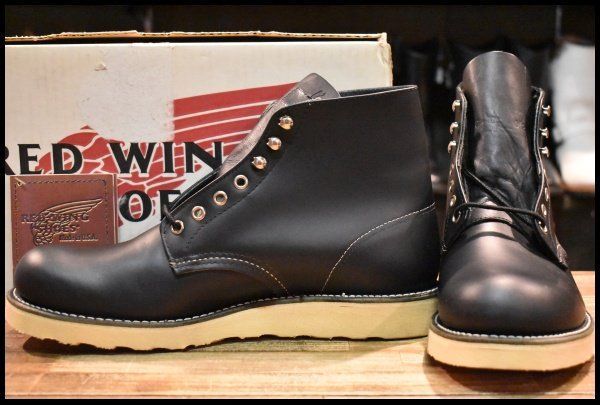 【10D 箱付 DEAD 羽タグ 00年】レッドウィング 8165 アイリッシュセッター 黒 ブラッククローム プレーントゥ ブーツ redwing HOPESMORE【GG495】