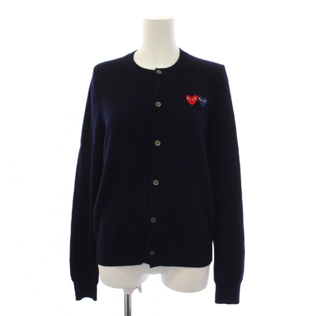 プレイコムデギャルソン PLAY COMME des GARCONS AD2021 ニット カーディガン 長袖 ウール L 紺 AZ-N057 /BM 12,337円