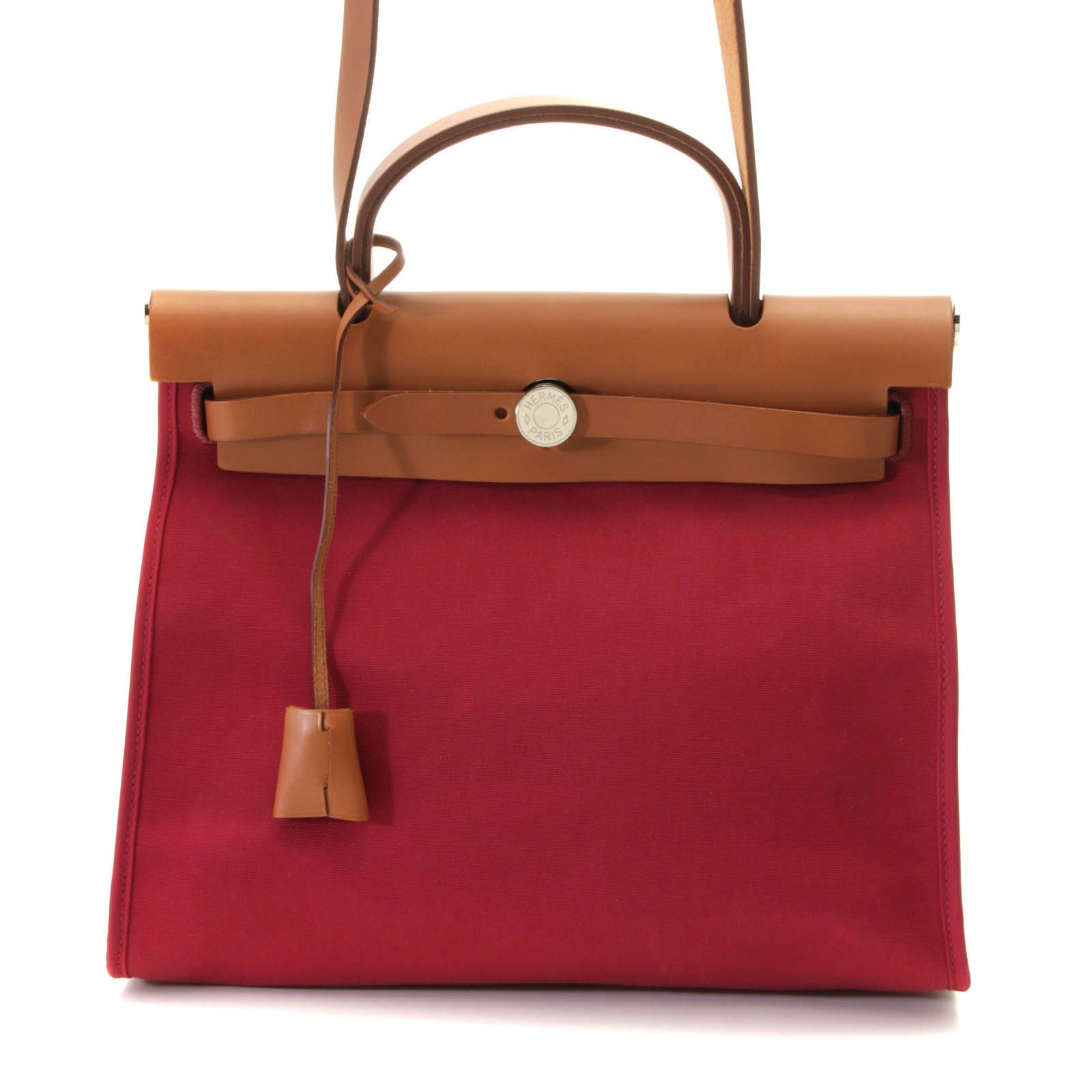 HERMES エルメス エールバッグジップPM ボルドー/ブラウン/SV ショルダーバッグ パープル □R刻印 レディース 2147100569391【中古】