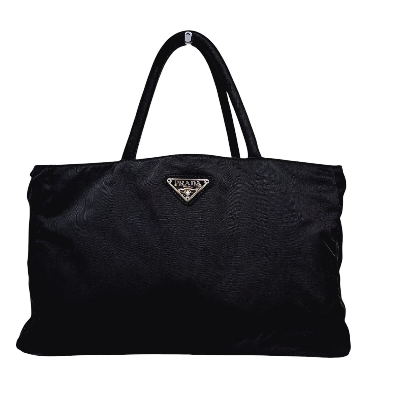 【PRADA/プラダ】ナイロン トート テスート 三角プレート レディース