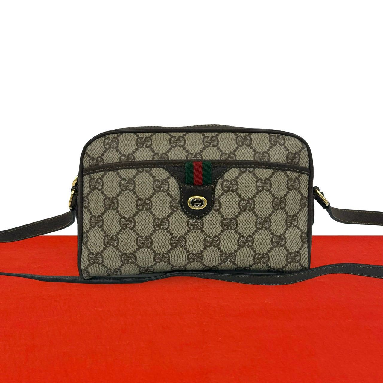 極 美品 GUCCI グッチ オールドグッチ ヴィンテージ シェリーライン GG