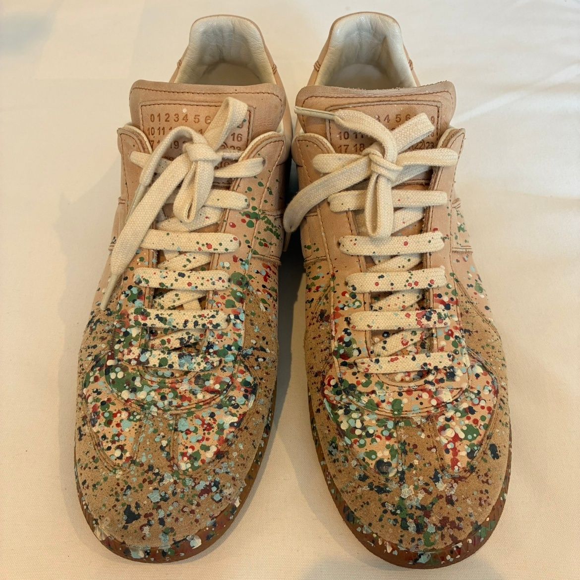 Maison Margiela REPLICA ペイント ジャーマントレーナー スニーカー 41 25,200円