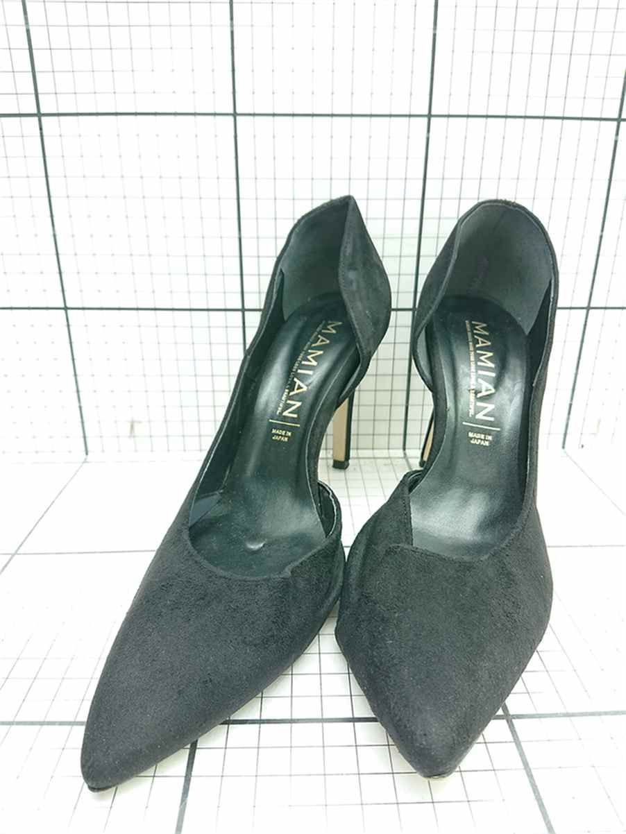 ◇ 토스 마미안 마미안 포인티드 토 스웨이드 펌프스 블랙 24.5cm 여성용 E [1604300011088]