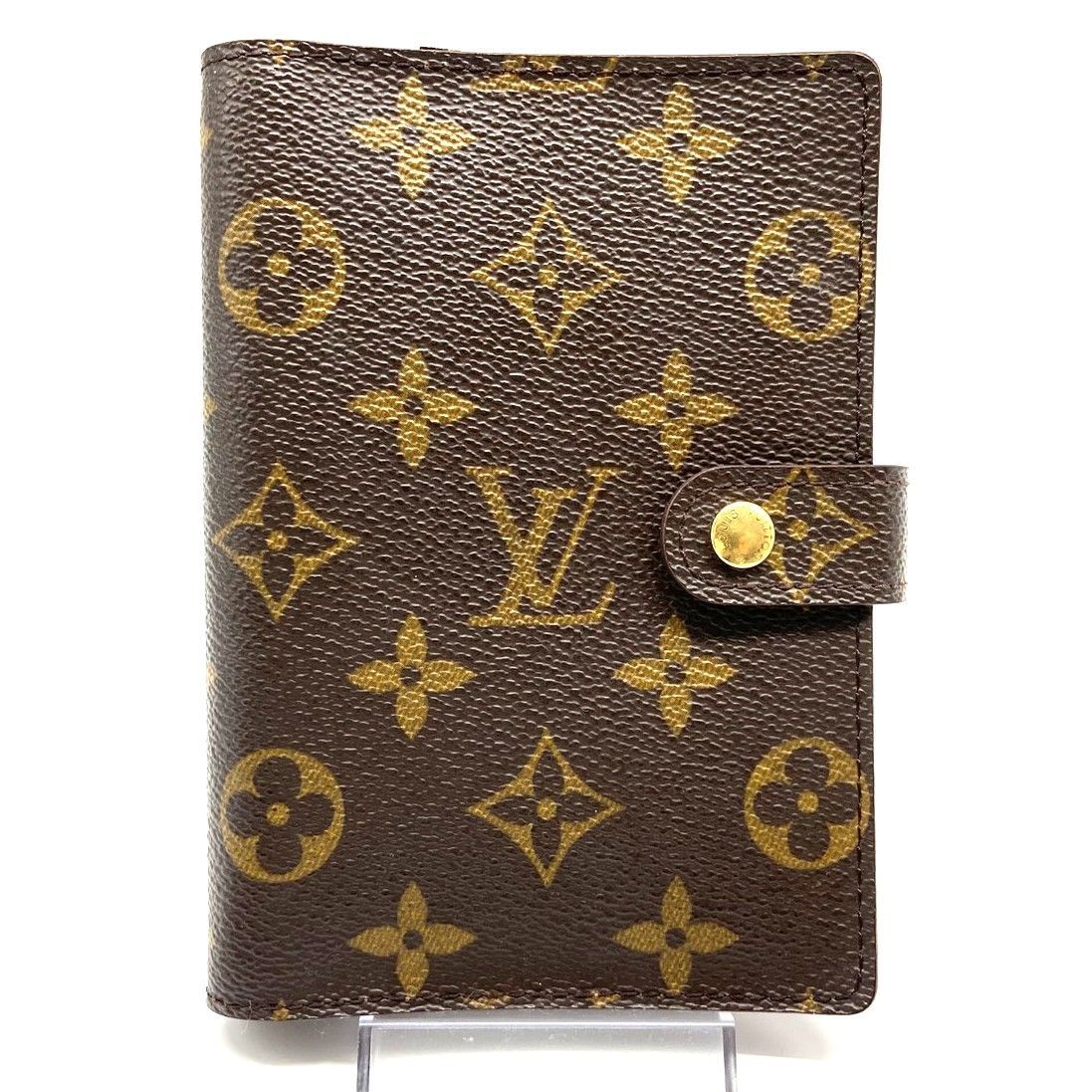 ★LOUIS VUIITON ルイヴィトン モノグラム アジェンダPM R20005 手帳カバー 手帳ケース 6穴式 ブラウン ジャンク★008399