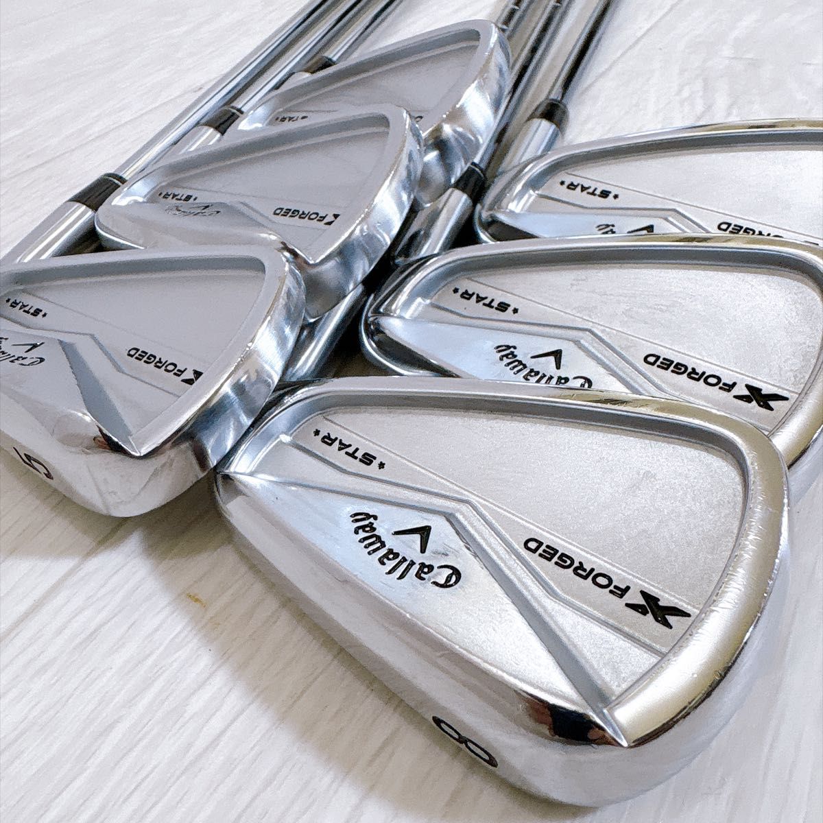 美品 Callaway Xフォージド スター 2024 キャロウェイ アイアンセット フレックスS 右利き G-0737