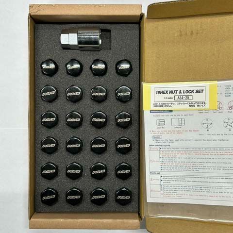 訳あり 特価 RAYS ロックナットセット 6穴用 19HEX M12 P1.5 ブラック 正規品 新品