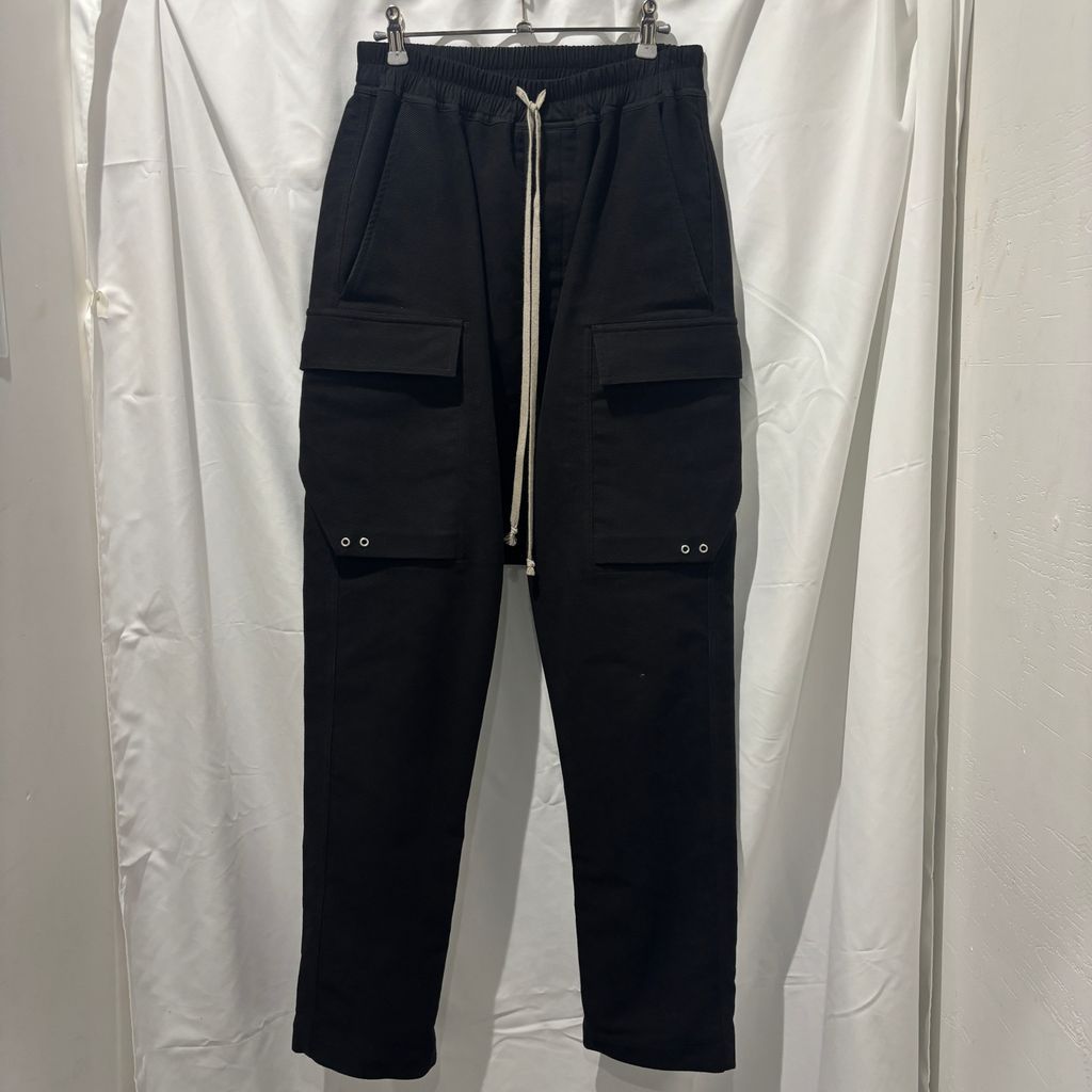 Rick Owens リックオウエンス 24AW CARGO LONG サルエルパンツ RU02D6379-TB ブラック size:46【中目黒B08】