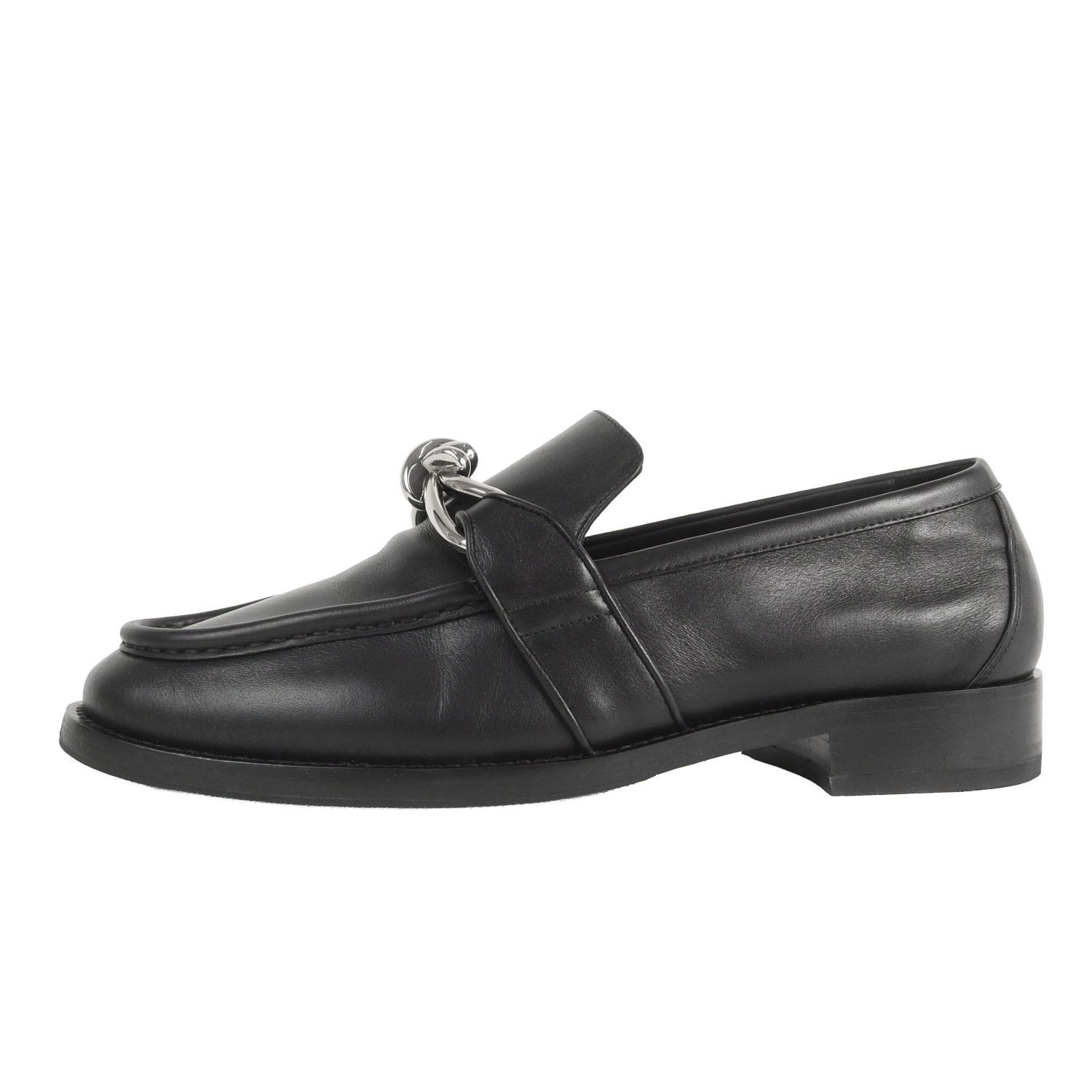 【美品】BOTTEGA VENETA ボッテガヴェネタ ブラック 黒 41 現行モデル アステア ローファー イタリア製 ブランド シューズ 靴【メンズ】【中古】