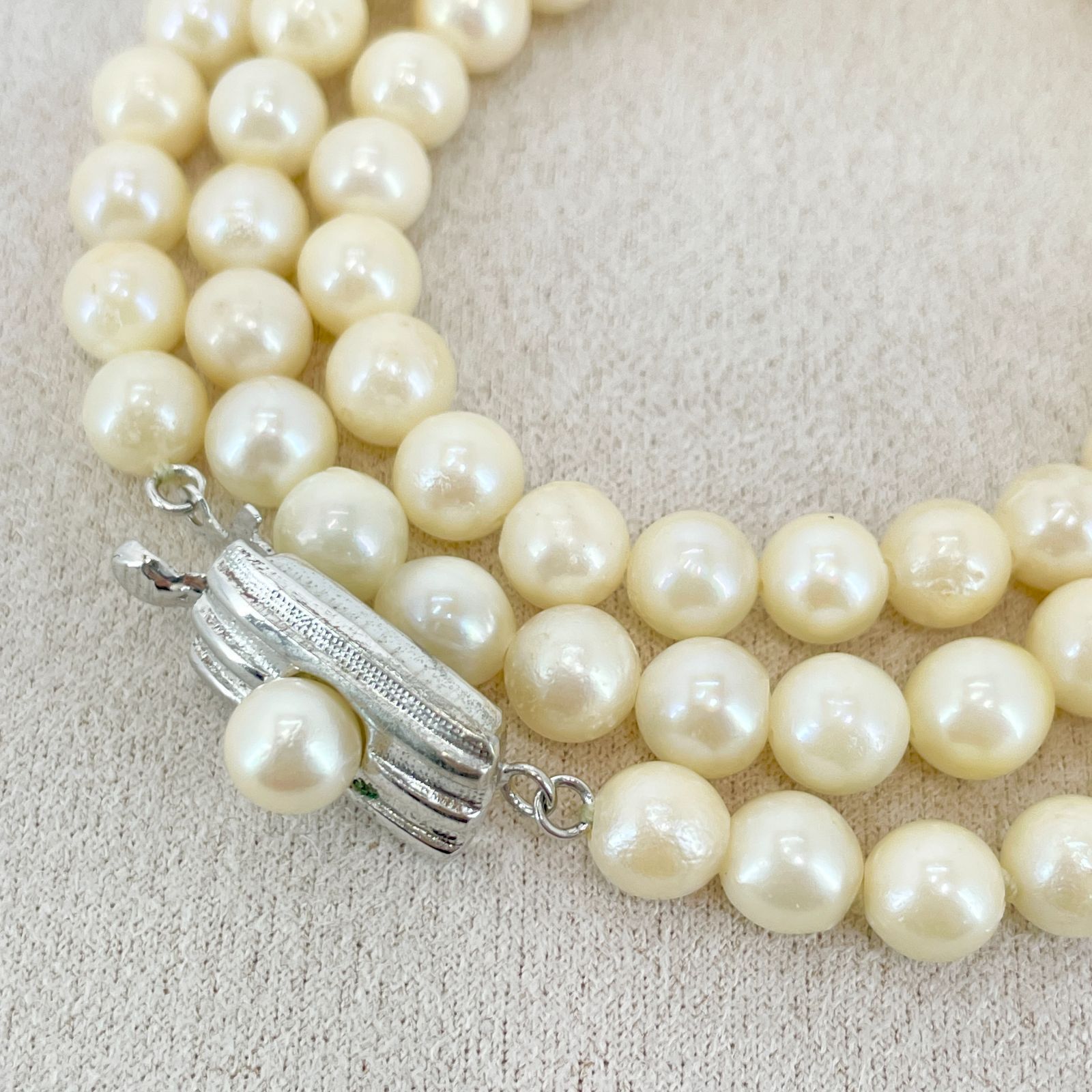 パール セミロング ネックレス シルバー 5.9‐6.4mm/24-2783M