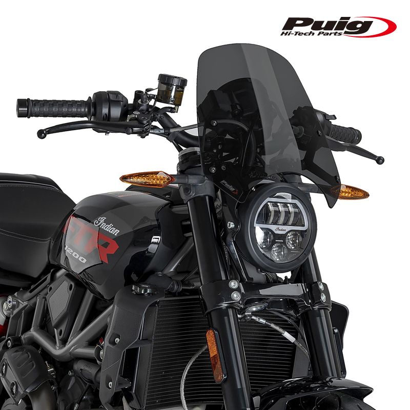 Puig 22348F NEW GENERATION WINDSHIELD SPORT [DARK SMOKE] INDIAN FTR 1200 (19-25) プーチ NKスクリーン