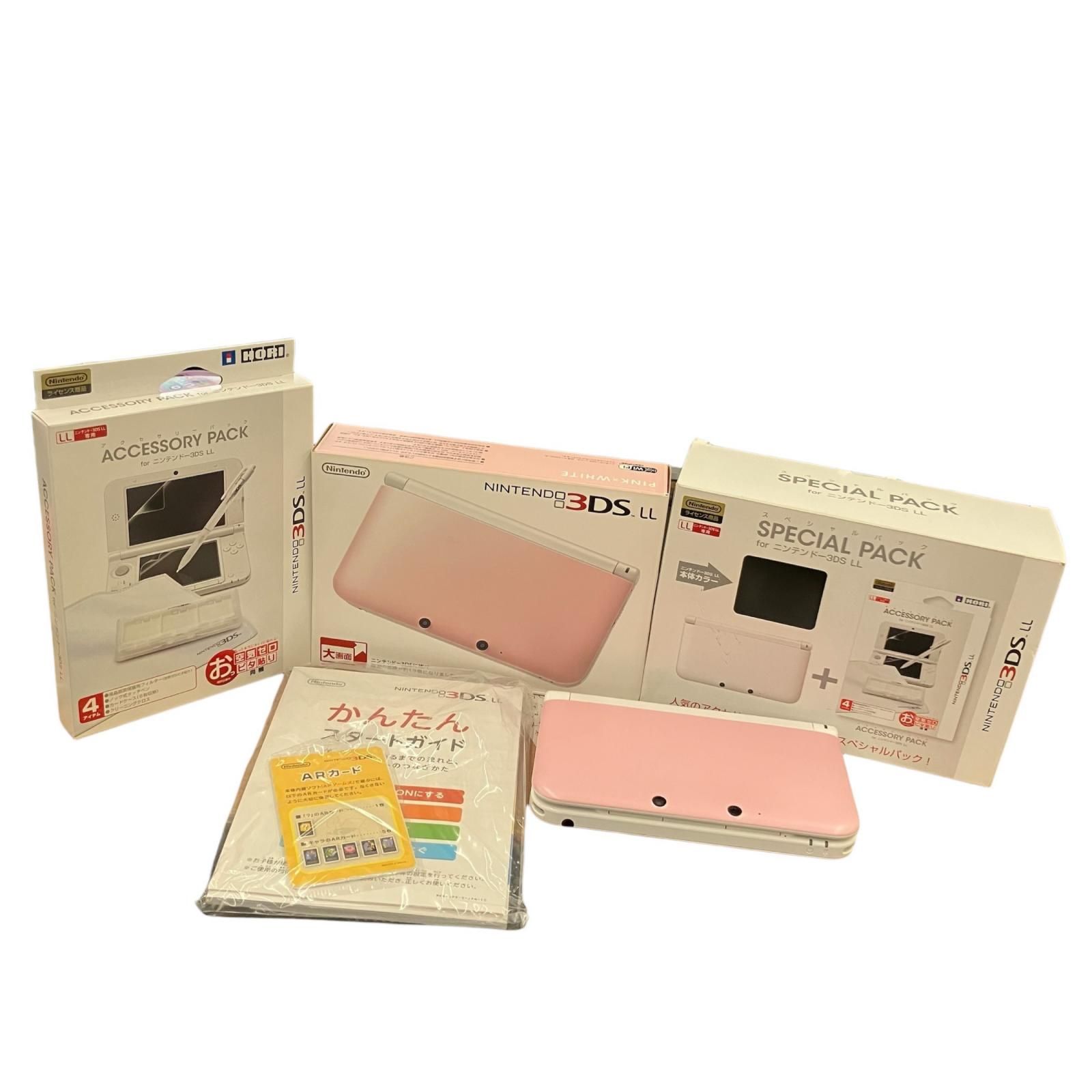 199990 動作確認済み Nintendo 任天堂 ニンテンドウ 3DSLL SPR-001 ピンク×ホワイト スペシャルパック