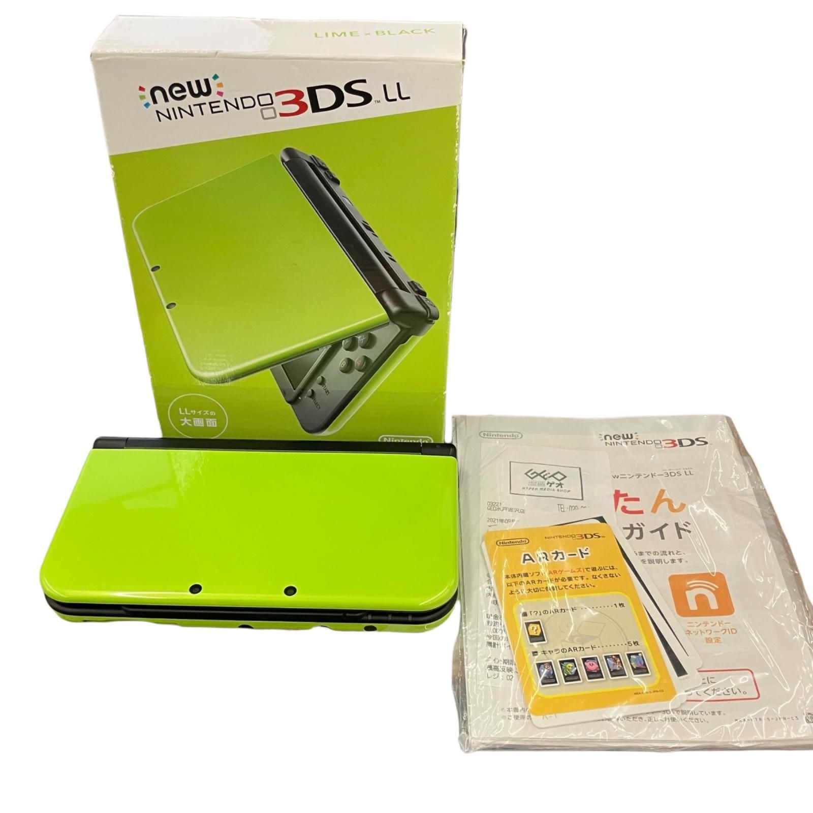 199990 現状品 Nintendo 任天堂 ニンテンドウ NEW3DSLL RED-001 ライム×ブラック