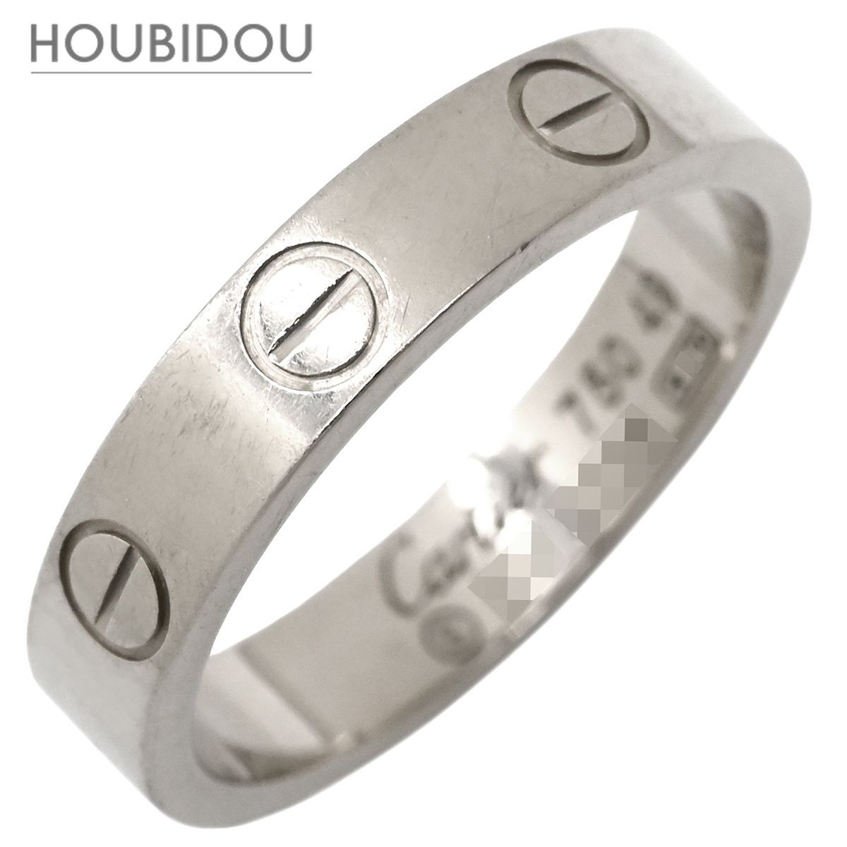 カルティエ Cartier リング 指輪 LOVE ミニラブリング ホワイトゴールド #49(JP9) 750 18K WG スモールモデル 9号 B4049600 【箱】【中古】