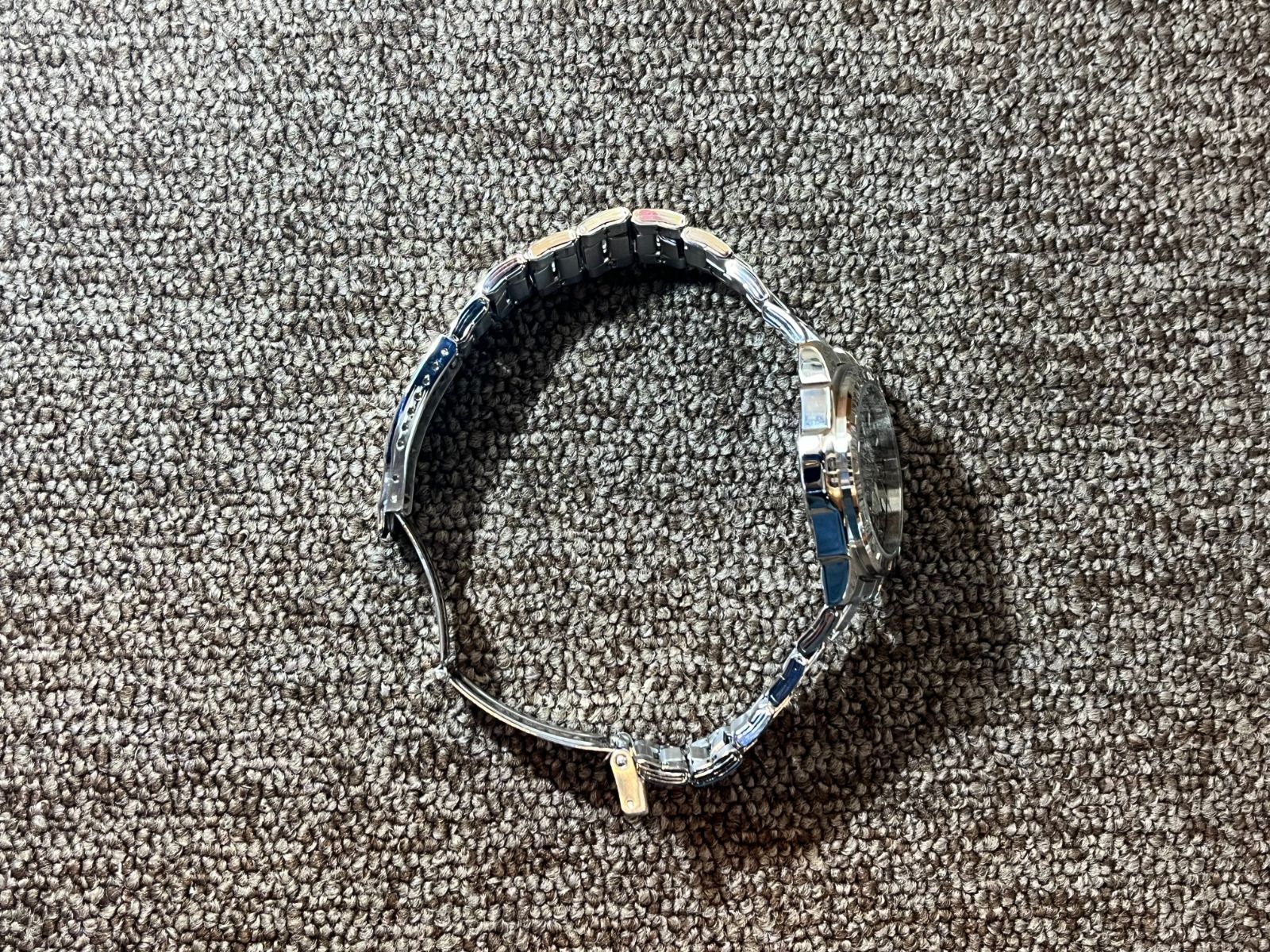 ▽SEIKO　セイコー　 腕時計　 クオーツ式　クロノグラフ　SND411P1　シルバー　グリーン文字盤 　稼働品 11375