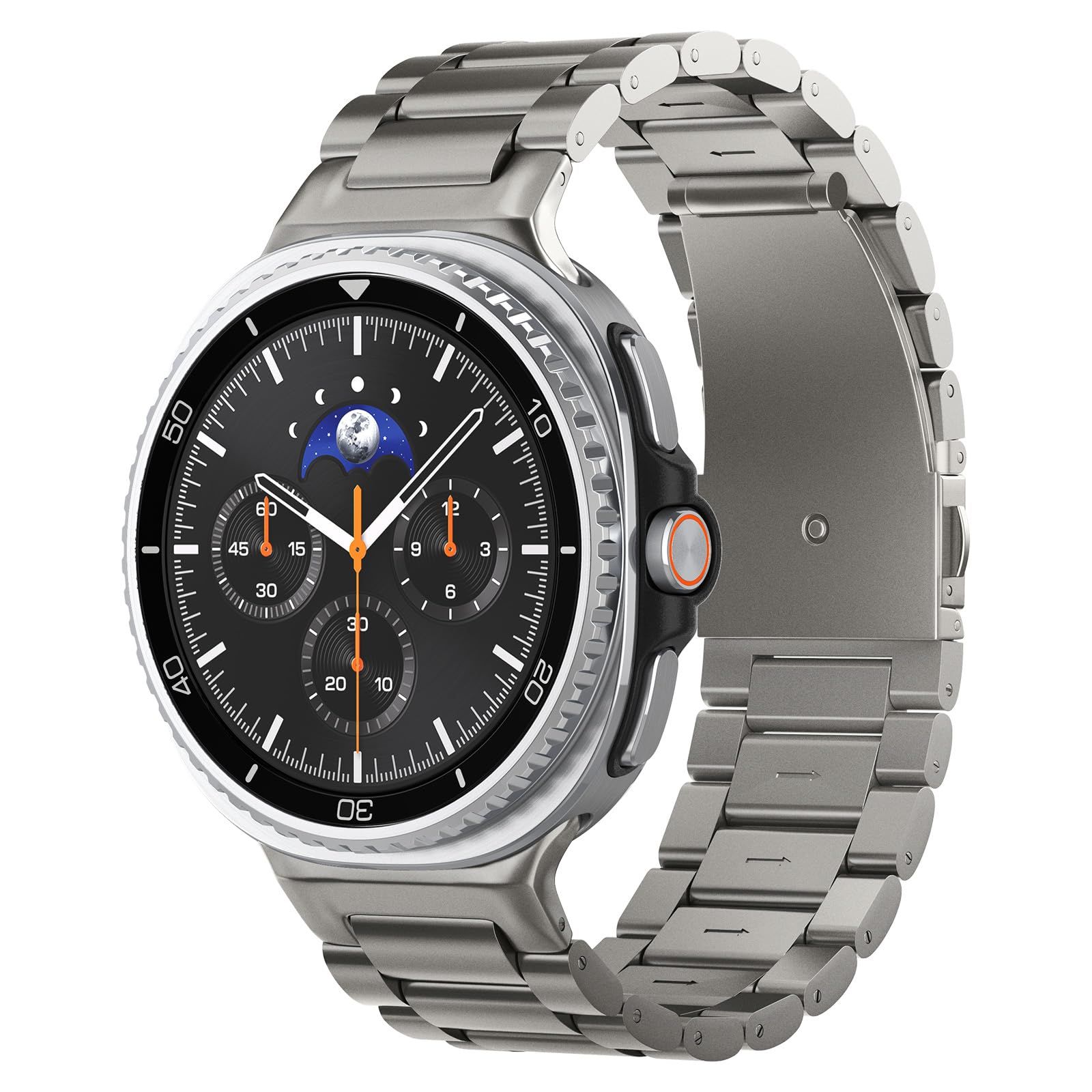 Spigen モダンフィット プレミアムチタンストラップ Samsung Galaxy Watch 8 44/40mm 8 クラシック 46mm バンド (2025) 用 - 天然チタン [天然チタン。]