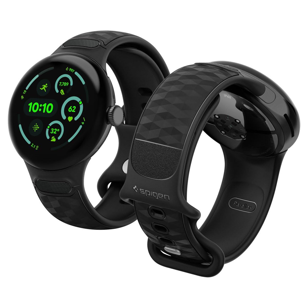 【Spigen】Google Pixel Watch 4/3 45mm 用パララックスデザインバンド - マットブラック, Large, ジェムストーンなし [マットブラック] 6,864円