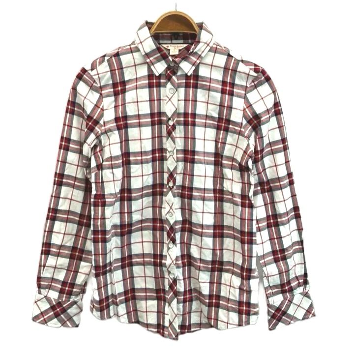 ブルックスブラザーズ BROOKS BROTHERS シャツ 長袖 チェック柄 2 白 ホワイト 赤 レッド 紺 ネイビー /XZ ■GY47 6,230円