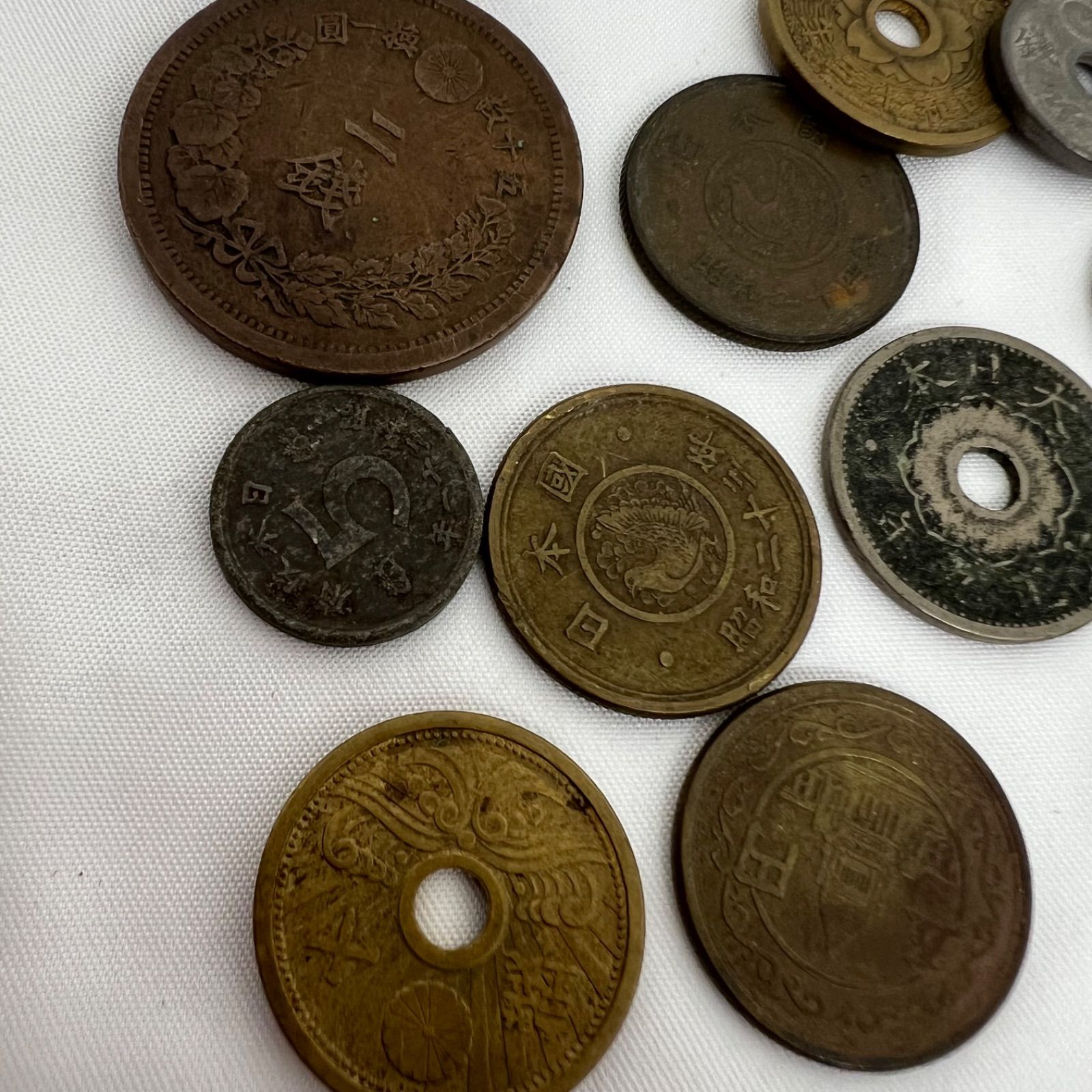 古銭 まとめ売り 日本硬貨 穴銭 1銭 5銭 10銭 50銭 昭和 大正