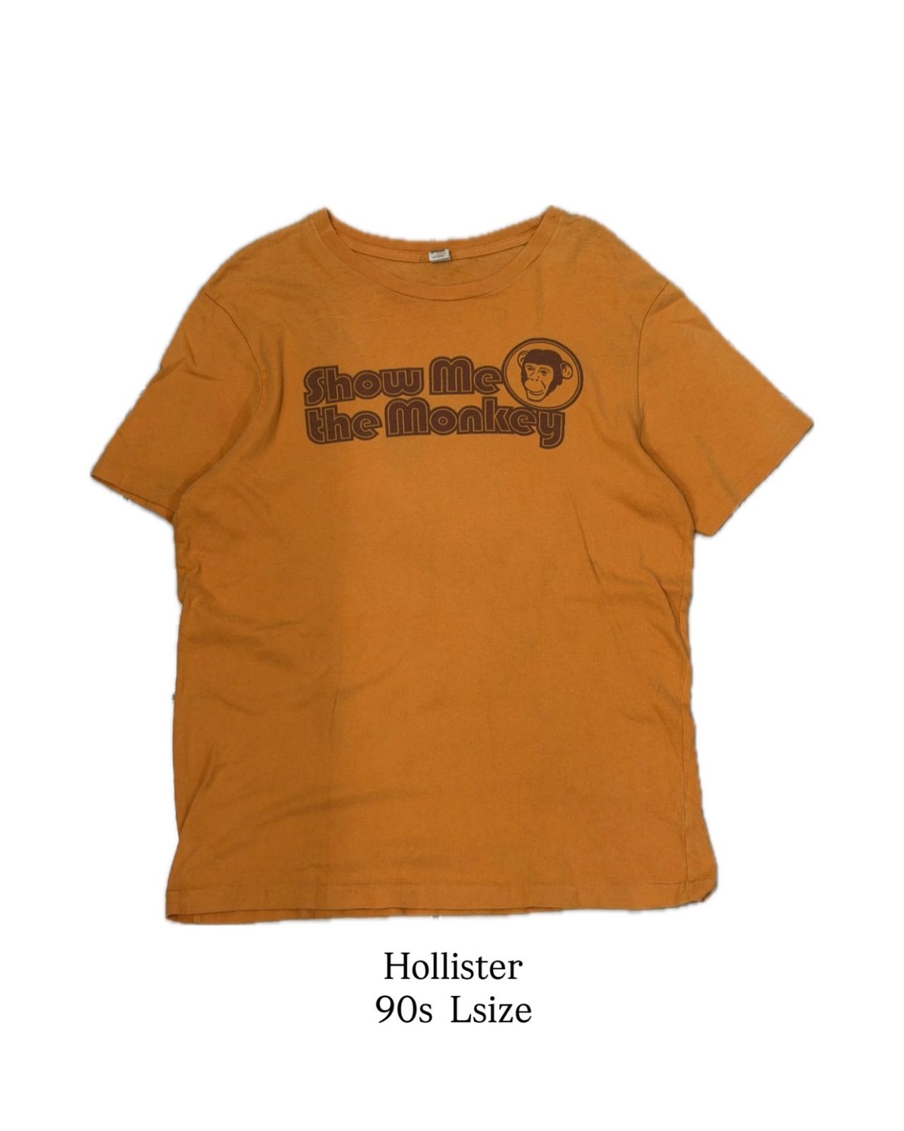 【 90s Hollister 】 S/S T-shirt　半袖 Tシャツ　90年代　猿　マスタード　《 L 》