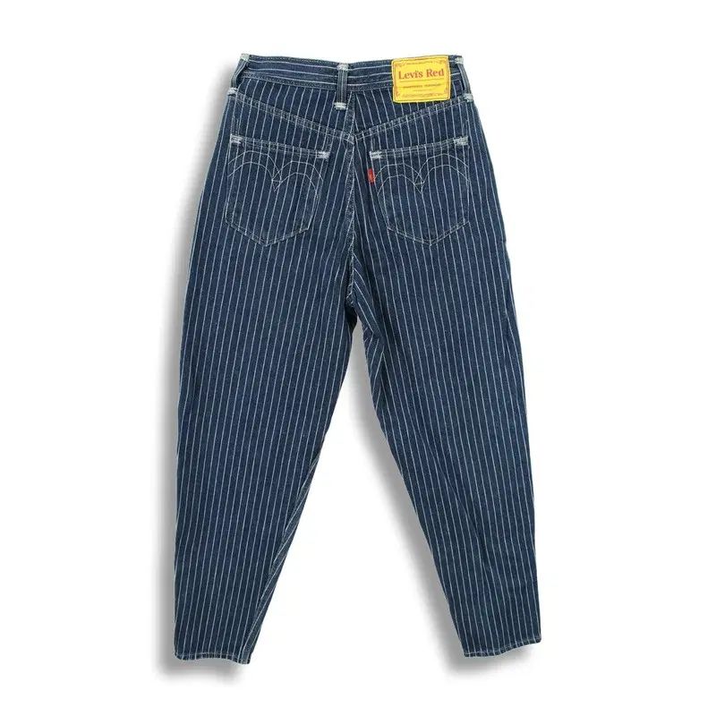 リヴァイ (WOMEN - 26) コットン レッド コレクション ヒッコリー テーパード デニム パンツ 7,354円