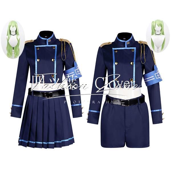 人気商品ブルーアーカイブ-Blue Archive- 風 ハイランダー鉄道学園 橘ヒカリ/橘ノゾミ 鉄道双子 コスプレ衣装ウィッグ靴cosplayハロウィン演出服変装vs805