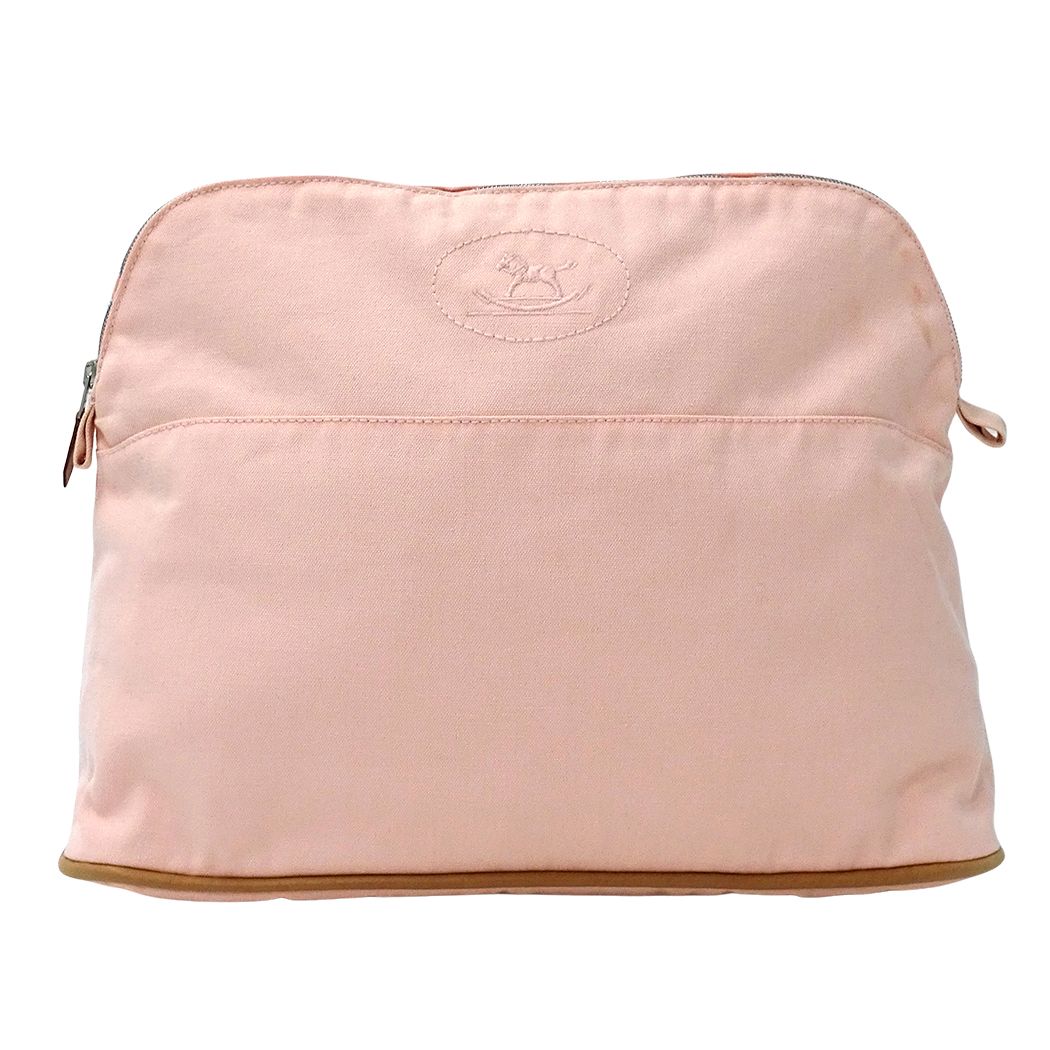 エルメス HERMES ポーチ レディース ブランド ボリードポーチ 31 キャンバス ローズペール ピンク 大容量 大きめ おしゃれ 【中古】