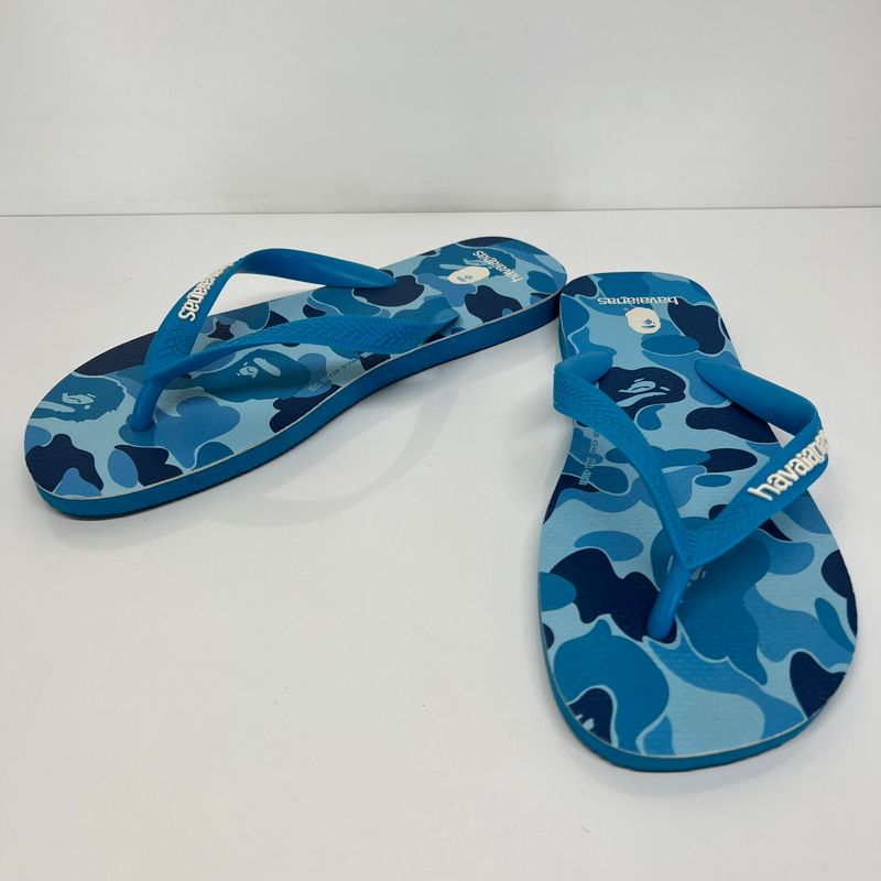 [Used goods] A BATHING APE x Havaianas Havaianas bespoke collaboration 21SS HAVAIANAS TOP BAPE Hawaiian top vape shoes beach sandals [165-260807-kk-07-hon]