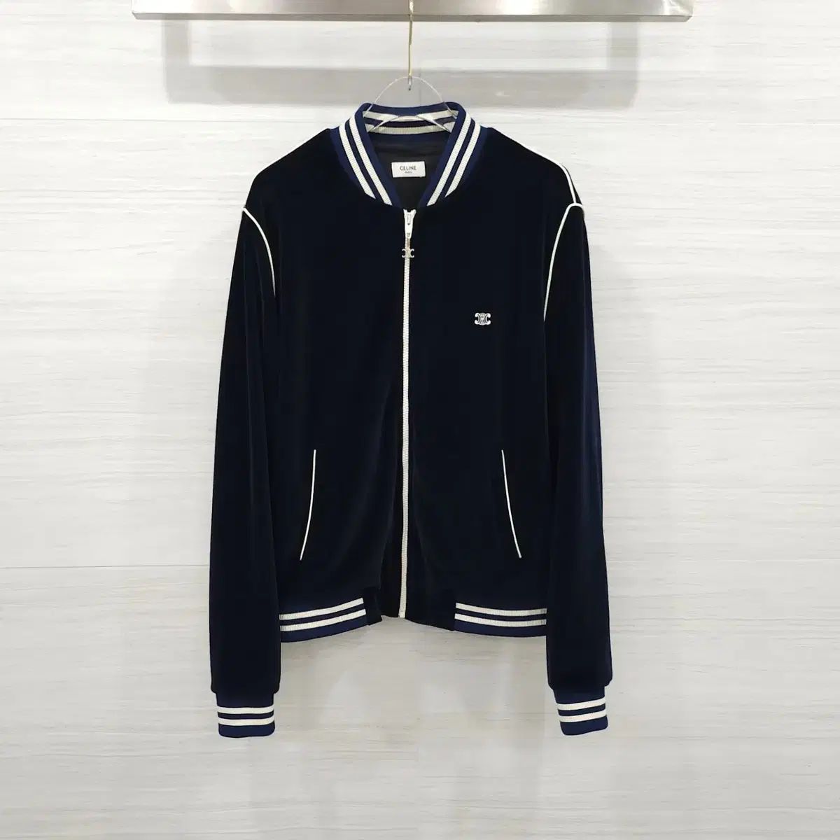 M / セリーヌ トリオンフ テディ ツアーベルベット ジャージ ジャケット 2Y89C748Q