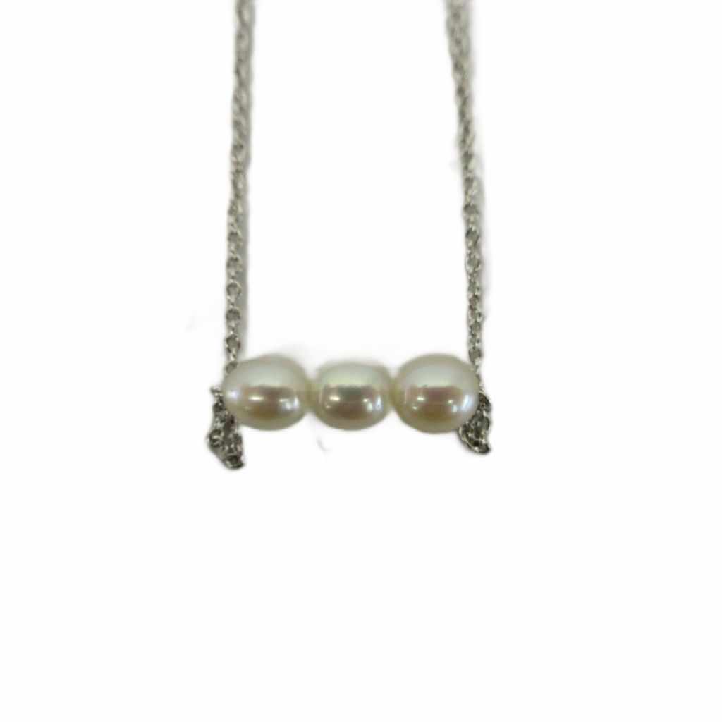 タサキ 田崎 TASAKI ネックレス ペンダント アクセサリー 真珠 リアルパール 3連 SV925 シルバー色 /XZ ■GY04 15,675円