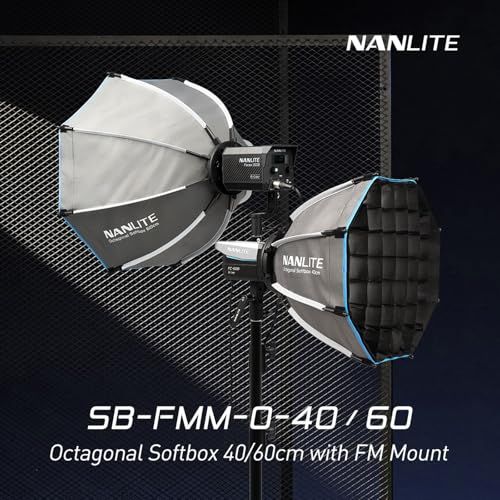 NANLITE SB-FMM-O-40 ソフトボックス 直径40cm FMマウント用 FS-60B FC-60B FC-120B FC-120C対応 オクタゴナル グリッド付属 折りたたみ式 国内正規品pms 85a4be5b