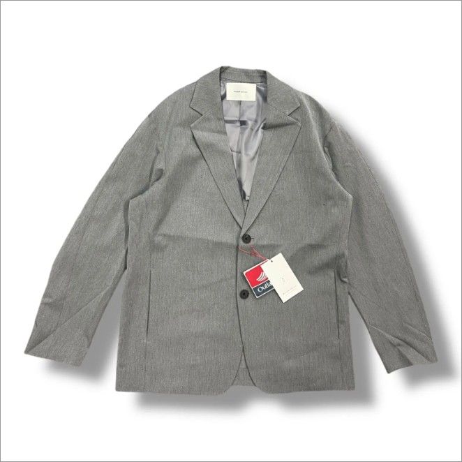 参考上代25,300円 未使用 MAISON SPECIAL Split Raglan Dress-Over Single Tailored Jacket テーラードジャケット メゾンスペシャル 11241111204 ライトグレー 1 （849MG）