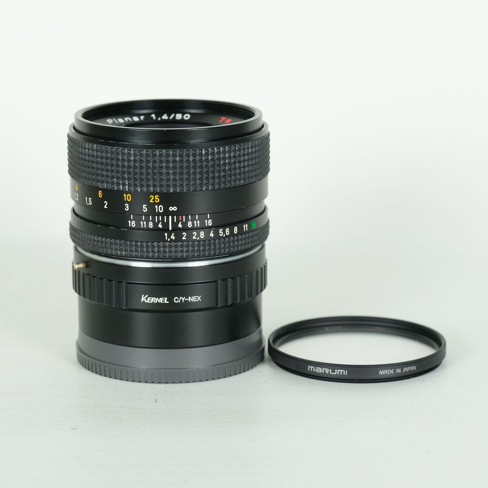 [並品 | マウントアダプター付] Carl Zeiss Planar T* 50mm F1.4 | Yashica/CONTAXマウント