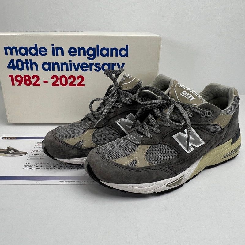 【中古品】 NEW BALANCE ニューバランス M991UKF 40周年モデル”GRAY” GRAY SIZE:25.0cm ※箱有 スニーカー 靴 【162-260807-io-42-fuzh】