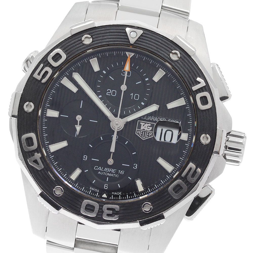 タグホイヤー TAG HEUER CAJ2110 アクアレーサー デイト クロノグラフ 自動巻き メンズ 保証書付き_956801