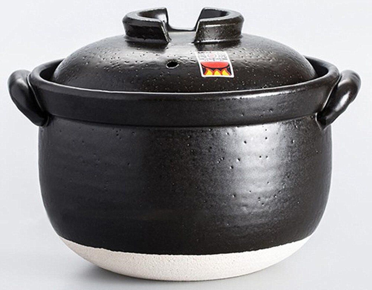 ★新品★【 ふっくら ごはん鍋 】 5合炊き 二重蓋 四日市ばんこ焼 ( 日本製 ) 【 本格派 5合炊 】 4370548d