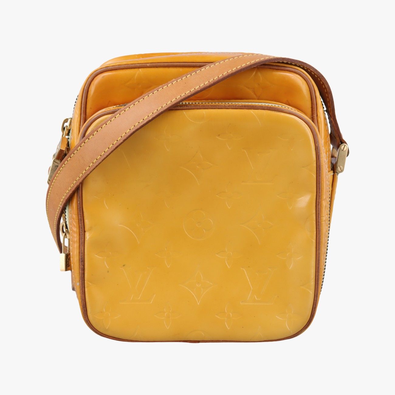 ルイヴィトンLouis Vuittonウースター イエロー ヴェルニ M91075 SR0959