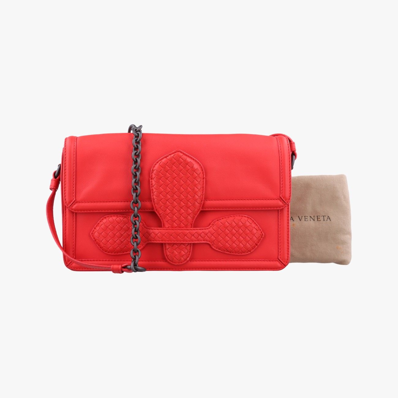 ボッテガヴェネタBottega Venetaイントレチャート リアルト レッド ラムスキン B05339301N