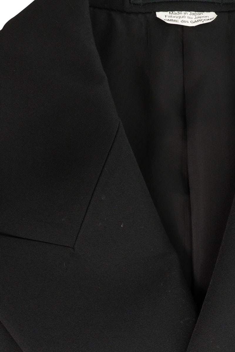 コムデギャルソンオムプリュス 26SS Wool Gabardine Cropped Double-Breasted Jacket PQ-J048 AD2025クロップドダブルテーラードジャケット メンズ S