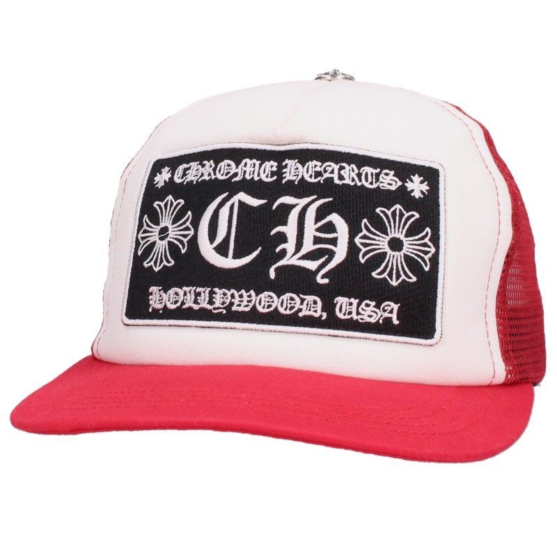 クロムハーツ TRUCKER CAP/トラッカーキャップ CHパッチクロスボール付メッシュ帽子 メンズ ONE SIZE