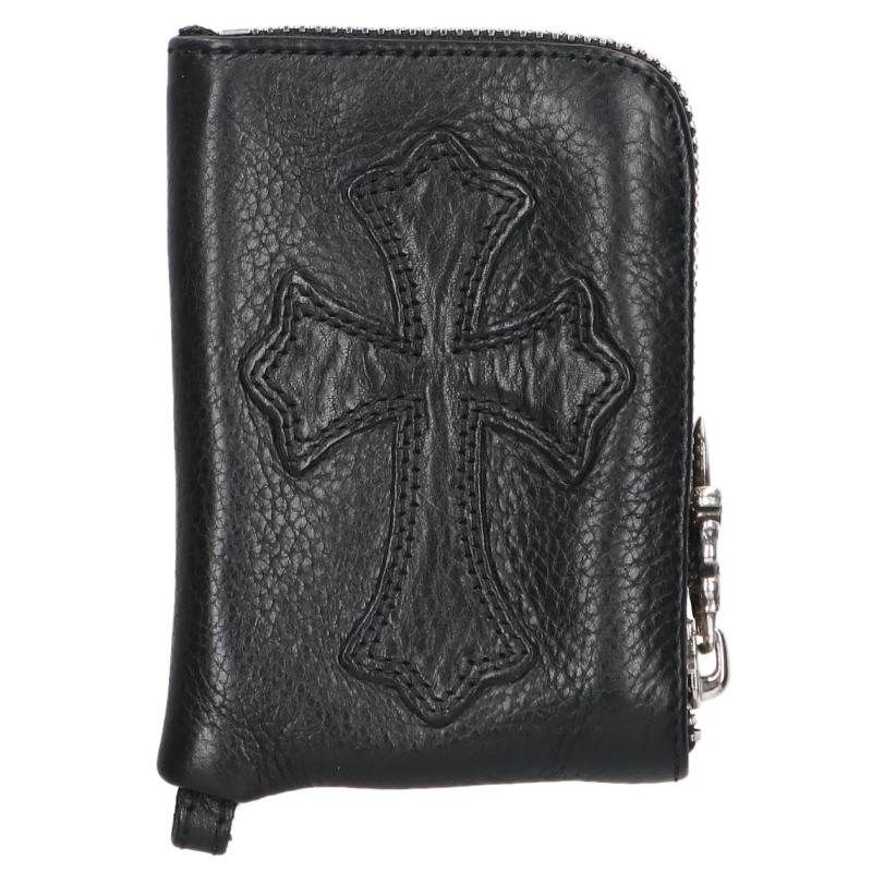 クロムハーツ TINY ZIP/タイニージップ クロスパッチレザーダガージップ財布 メンズ