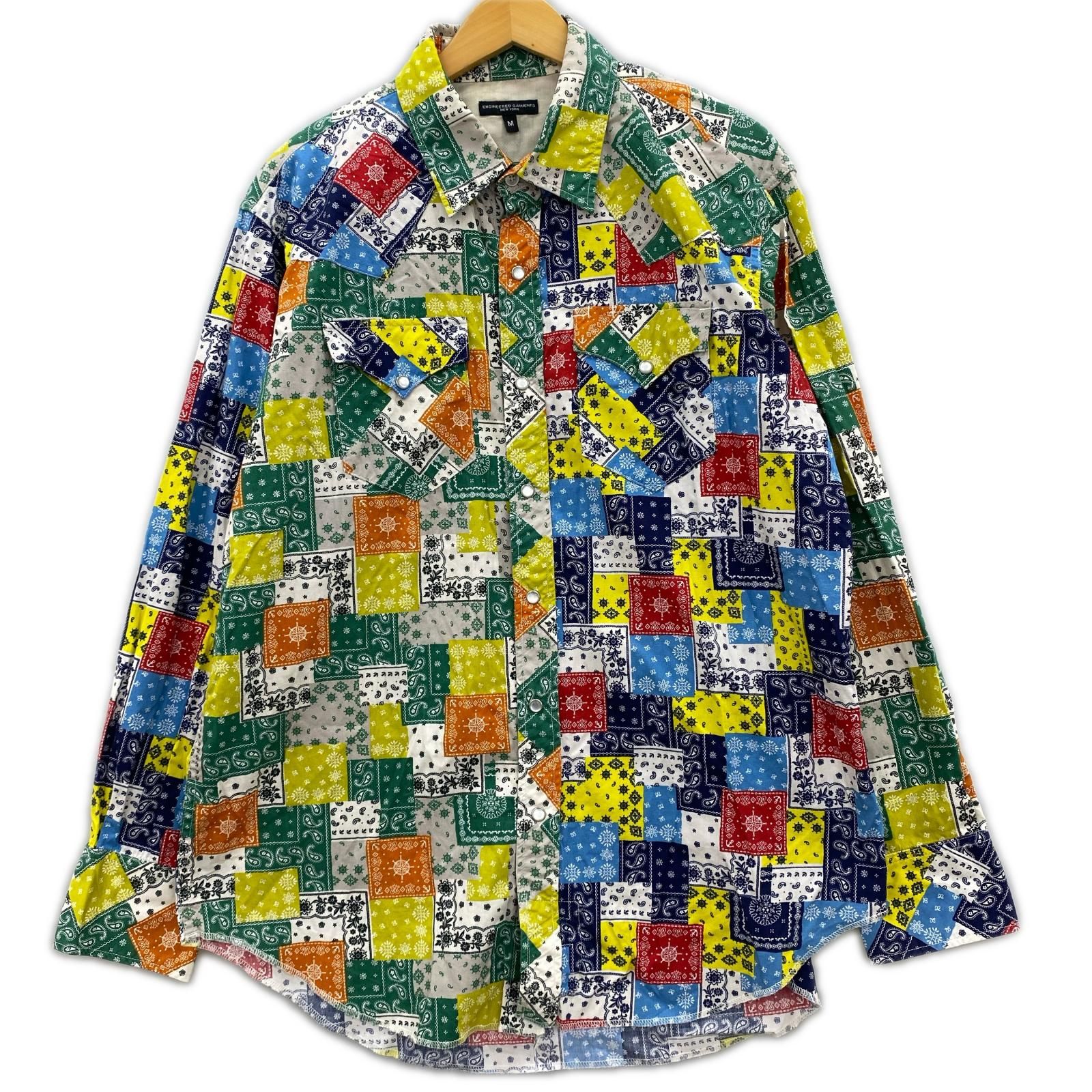 Engineered Garments エンジニアードガーメンツ 総柄 COMBO ウエスタン長袖シャツ sizeM/マルチカラー