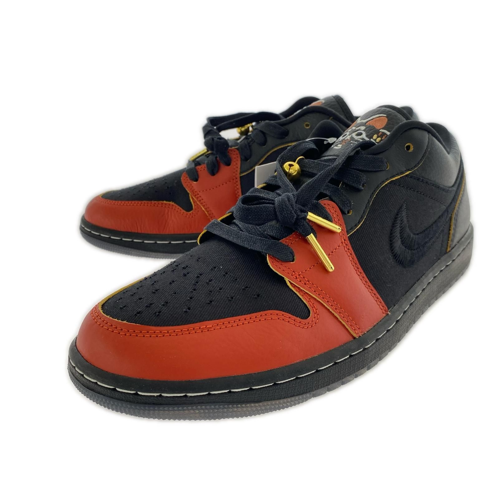 美品 NIKE ナイキ タグ付き Air Jordan 1 Low SE Lucky Cat IQ3460-010スニーカー size28.5cm/ブラック×レッド