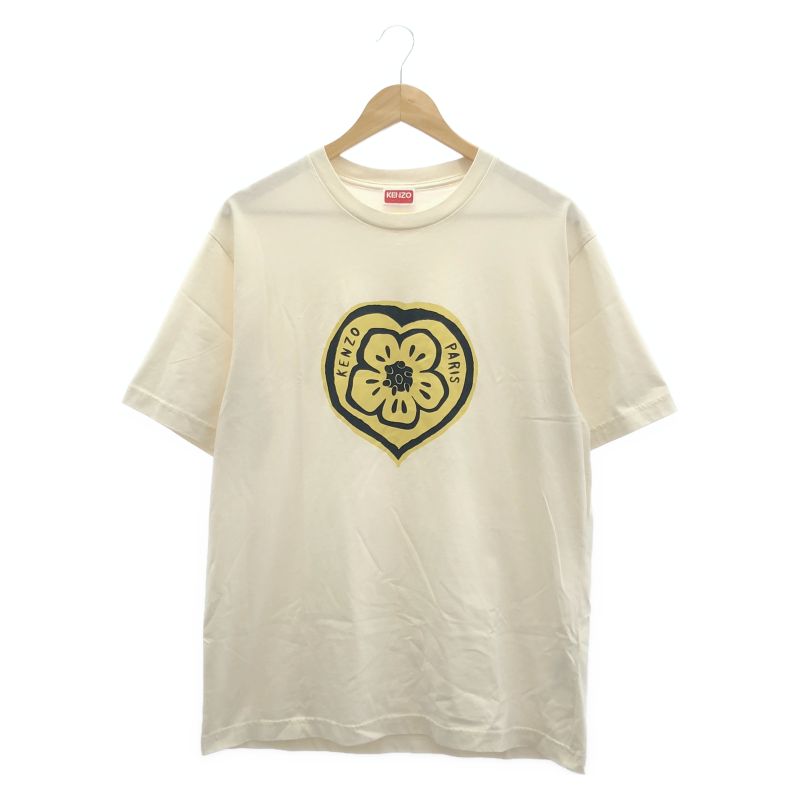 【中古】KENZO Boke Heart Tee Tシャツ M アイボリー ケンゾー[10]