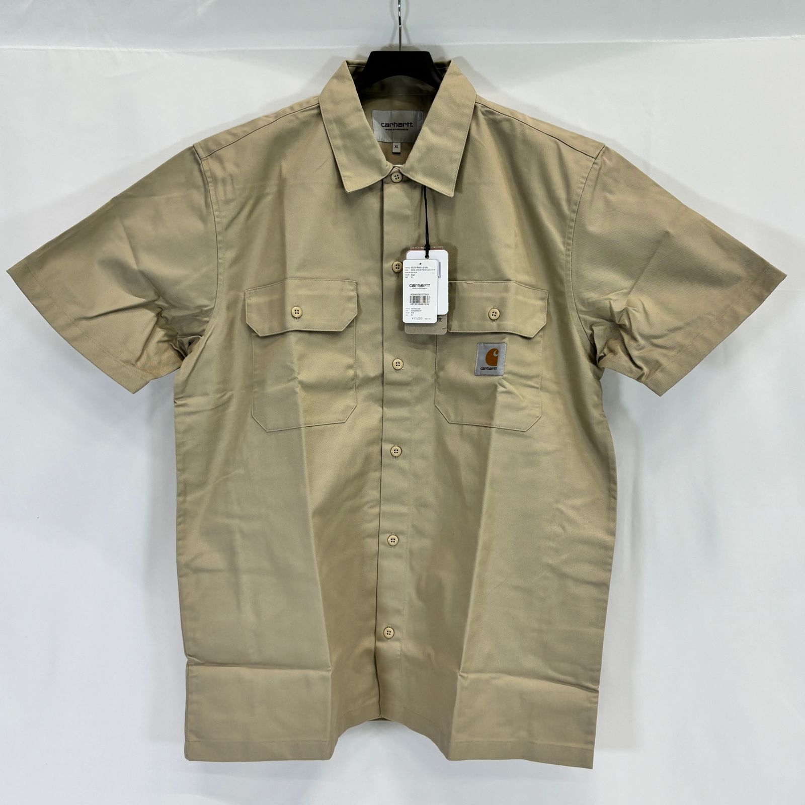 【未使用】Carhartt WIP カーハート マスター シャツ 半袖 ベージュ XL