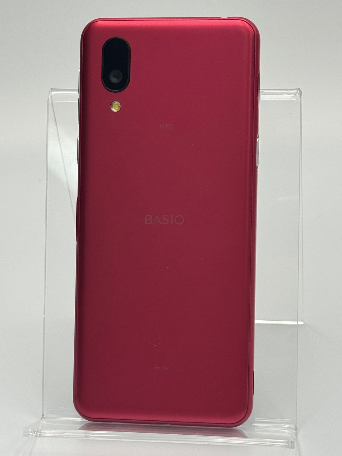 【中古B】BASIO active SHG09 レッド SIMフリー 白ロム