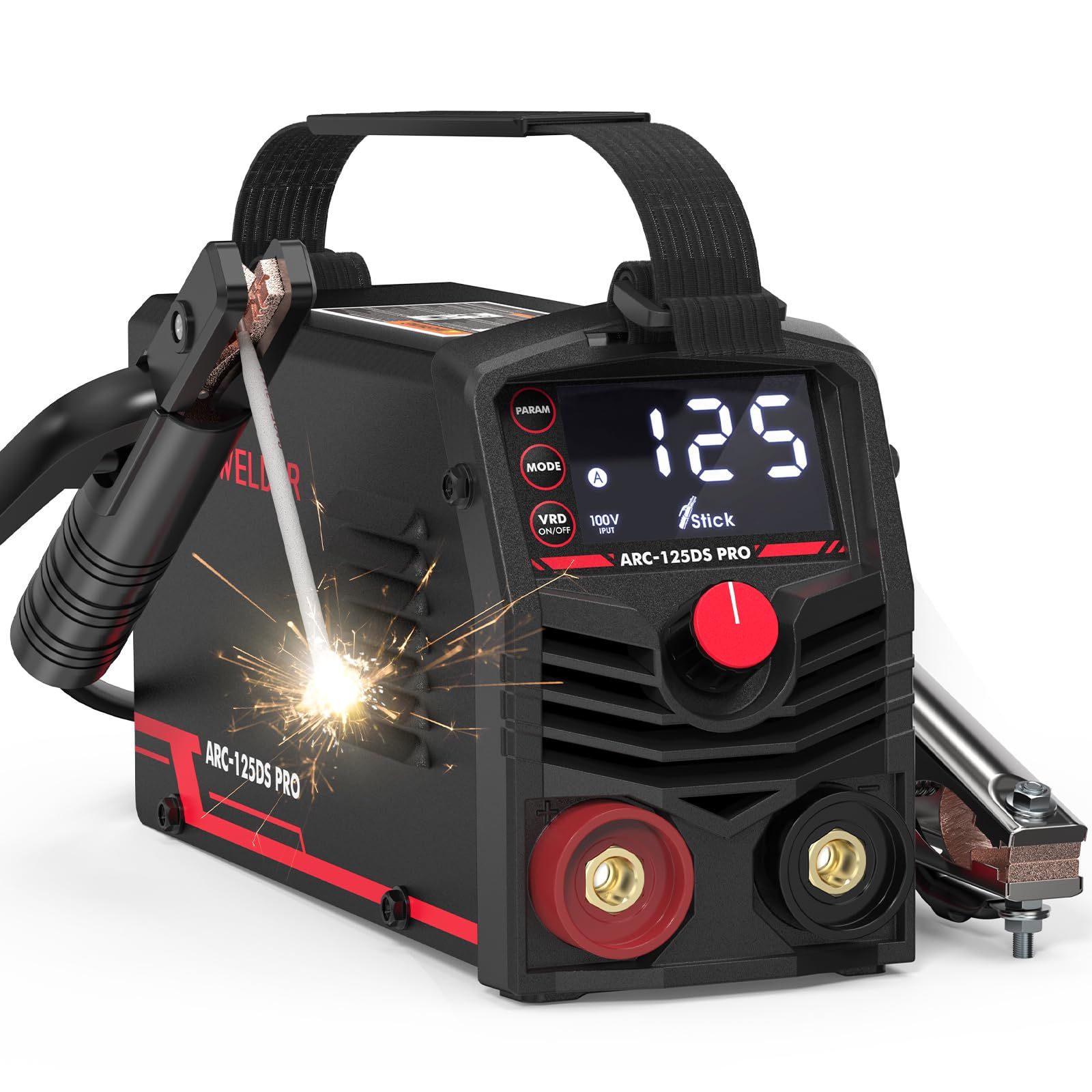 ★新品★YESWELDER 溶接機 100V ミニポータブル溶接機 アーク/LIFT TIG 直流インバーター小型 大型クリアLEDスクリーン 初心者向け 125A軽量 使用率オーバー防止機能 ARC-125DS 専用235×130×94mm f7393a09 8,440円