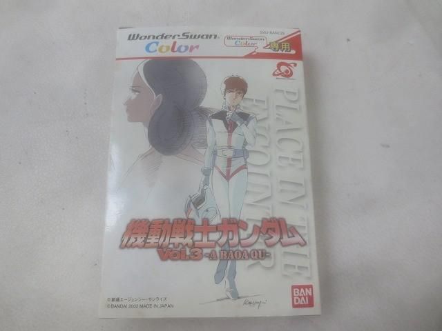 ゲーム ワンダースワン ソフト カラー 機動戦士 ガンダム Vol.3 A BAOA QU 箱 説明書付き 中古品